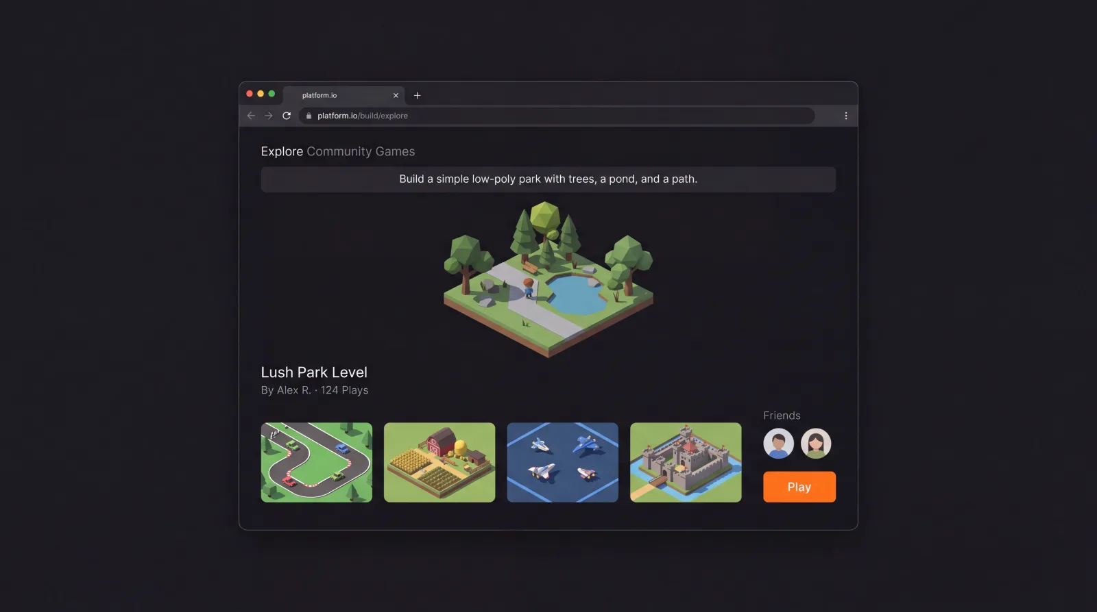 bakable.gg — build a 3D game in your browser, publish it to the discovery feed, and share with friends